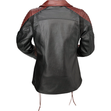 Z1R Women's Combiner Leather Jacket - Black/Red - 2W 2813-1015