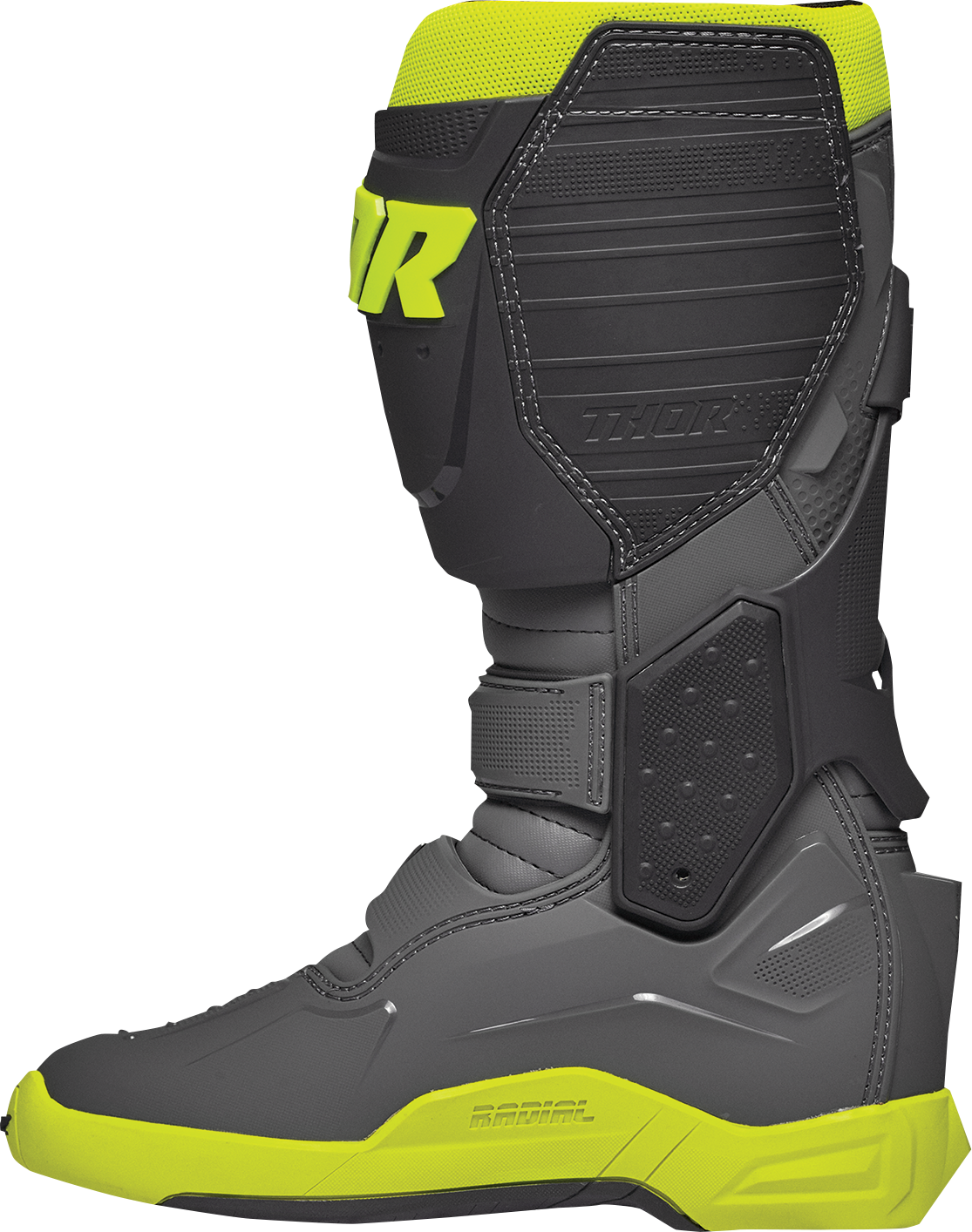 THOR Radial Boots - Gray/Fluorescent Yellow - US 12 / EU 47 3410-2750