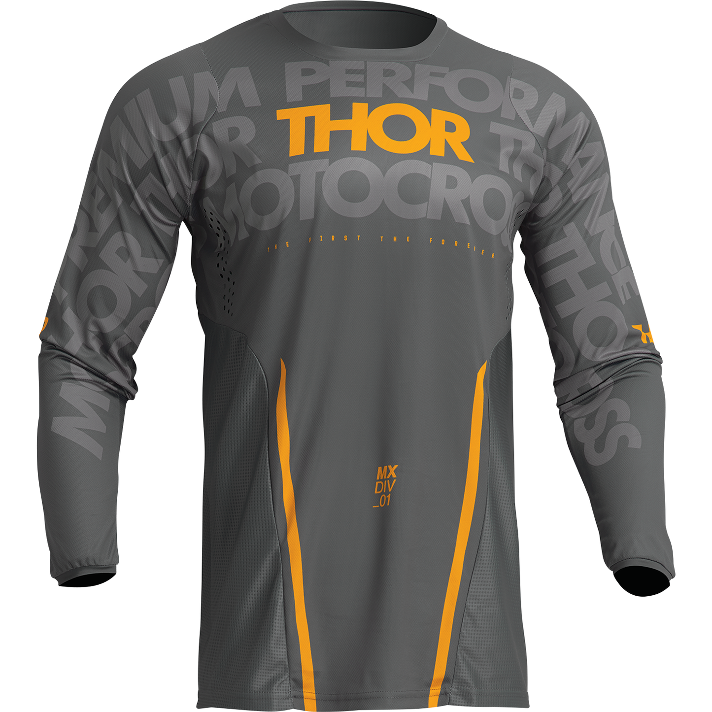 THOR Pulse Mono Jersey - Gray/Yellow - Small 2910-7103