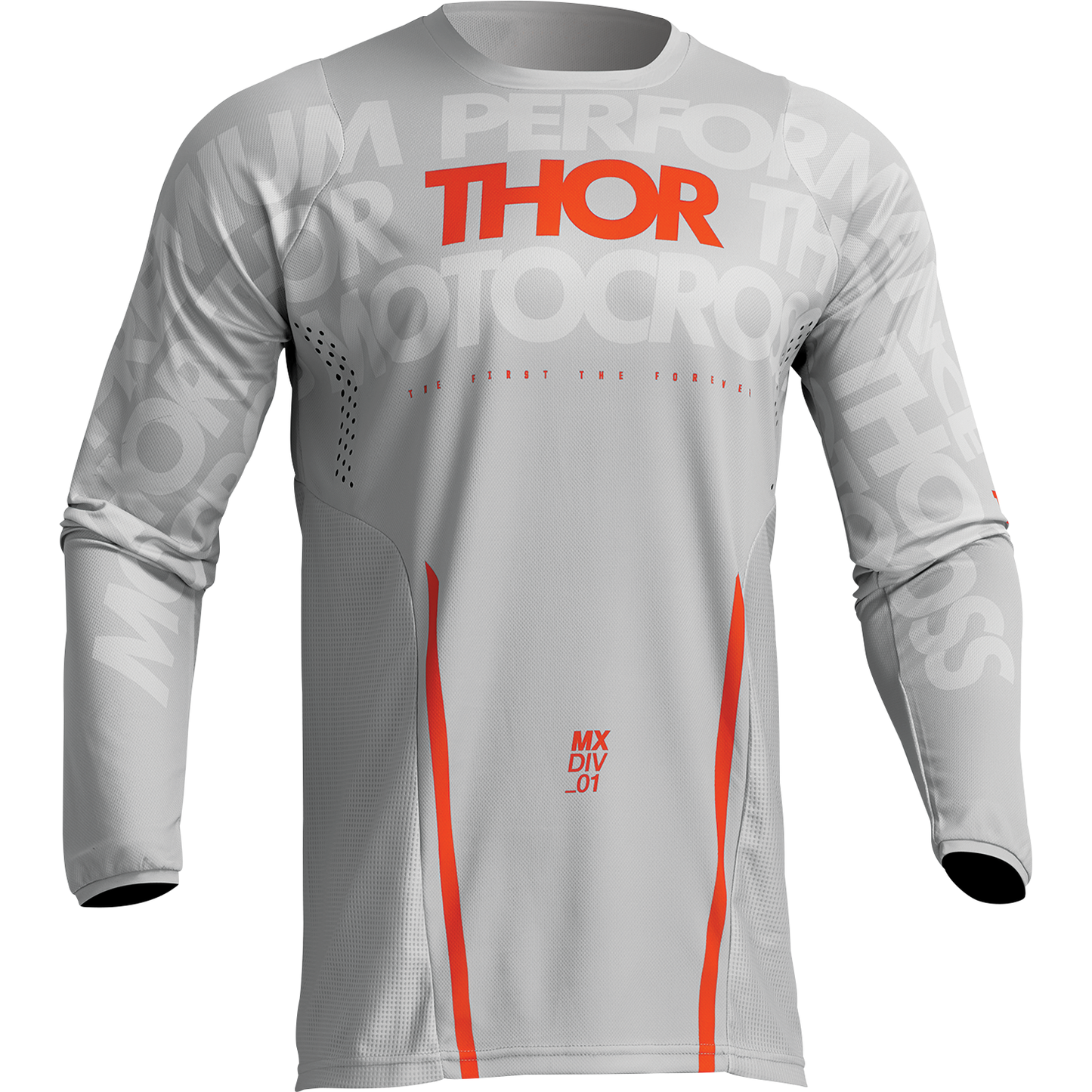 THOR Pulse Mono Jersey - Gray/Orange - Small 2910-7109