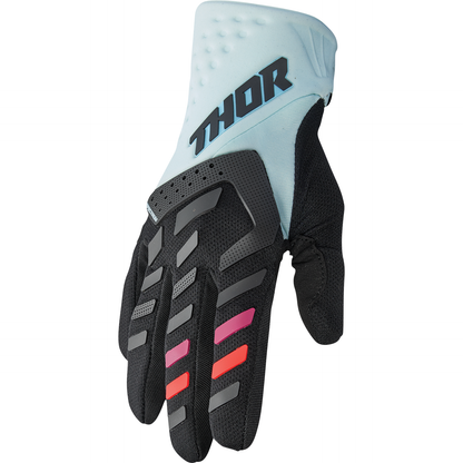 THOR Women's Spectrum Gloves - Black/Light Mint - Medium 3331-0235