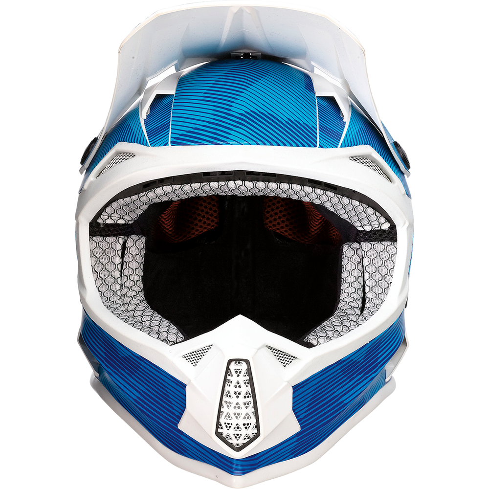 MOOSE OFFROAD Youth F.I. Helmet - Agroid Camo - MIPS? - Blue/White - Medium 0111-1533