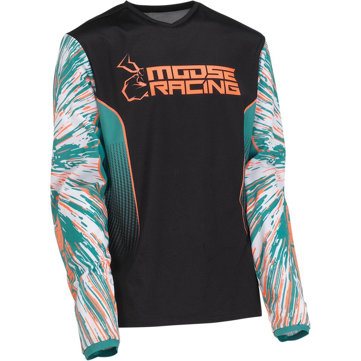 MOOSE OFFROAD Youth Agroid Jersey - Teal/Orange/Black - Small 2912-2252