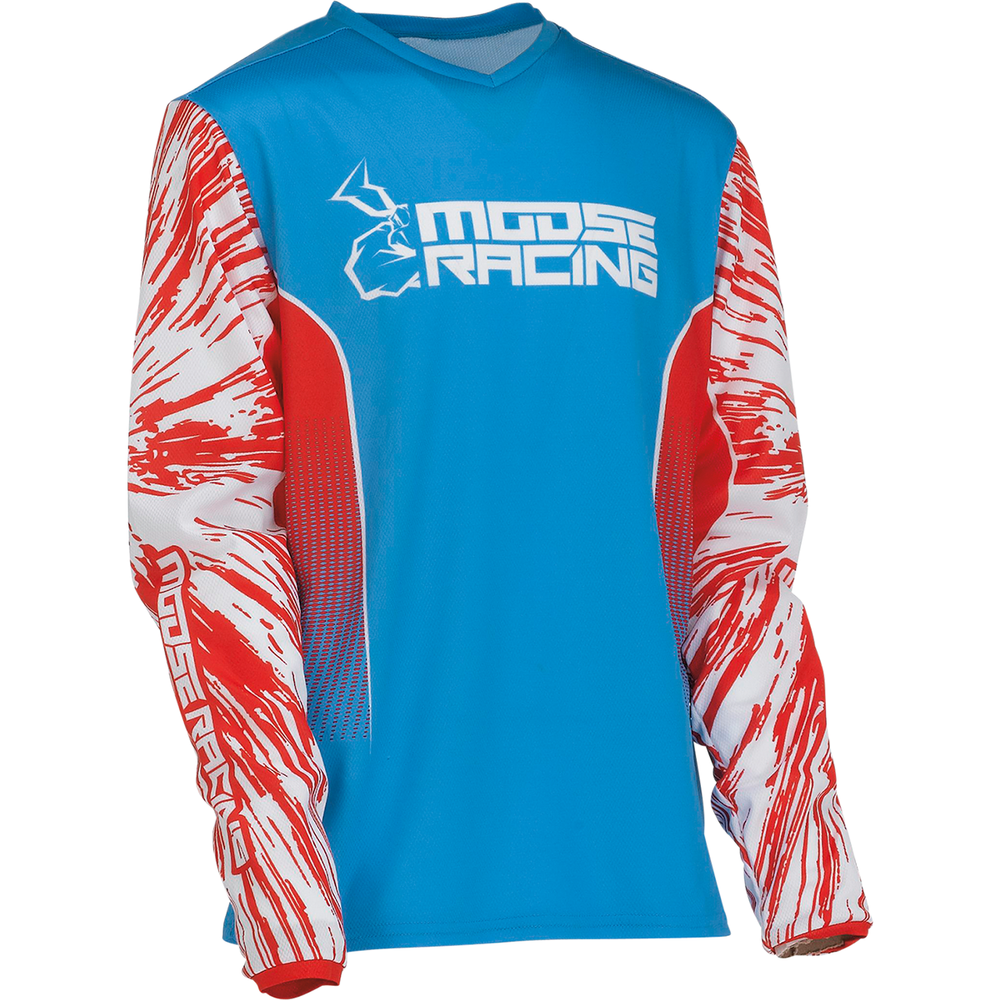 MOOSE OFFROAD Youth Agroid Jersey - Red/White/Blue - Large 2912-2264