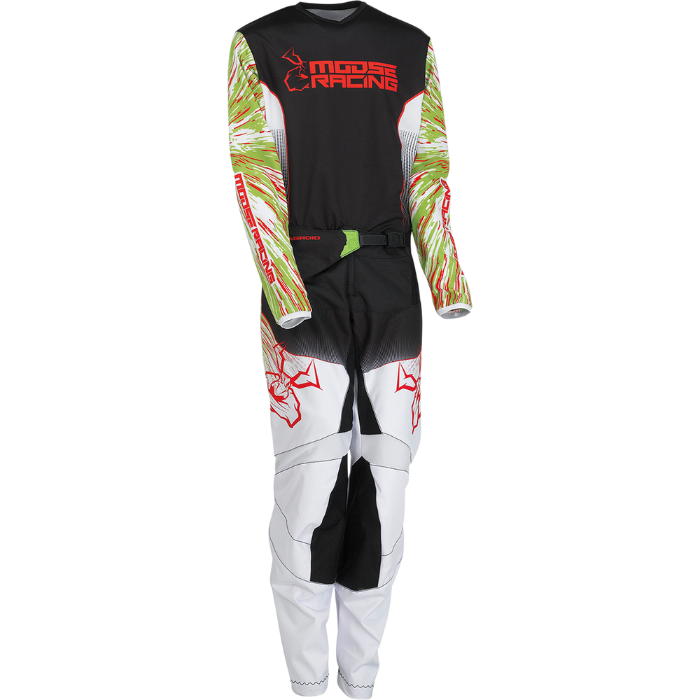 MOOSE OFFROAD Youth Agroid Jersey - Green/Red/Black - XL 2912-2270