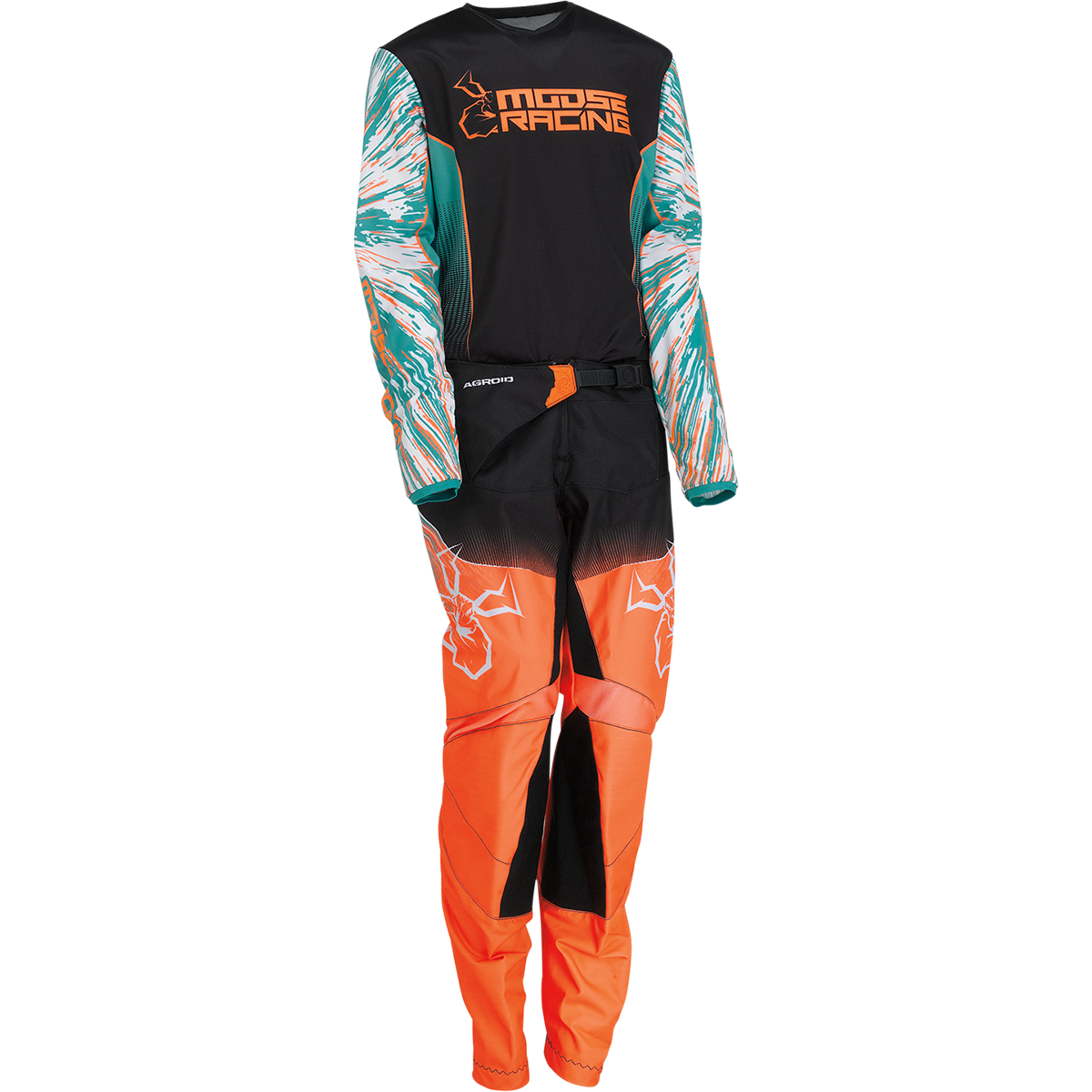 MOOSE OFFROAD Youth Agroid Jersey - Teal/Orange/Black - Small 2912-2252
