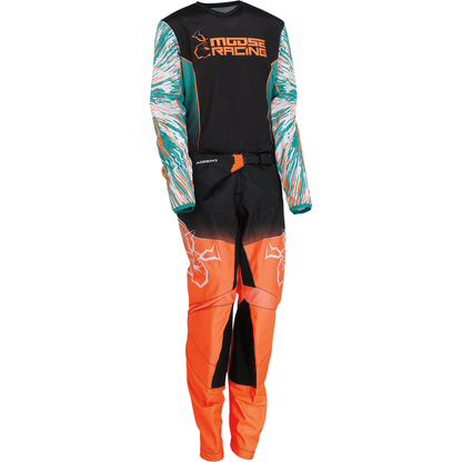 MOOSE OFFROAD Youth Agroid Jersey - Teal/Orange/Black - Small 2912-2252