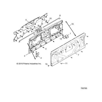 Polaris Ranger ASM-PNL,Trim,Clip,TPO,A.Gray [E999A4][INCL. 15], Genuine OEM Part 2636173-453, Qty 1