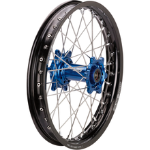 MOOSE OFFROAD Wheel Assembly - SX-1 - Complete - Rear - Black Wheel/Blue Hub - 18x2.15 - Yamaha WR/YZ YR-21518-BKBU
