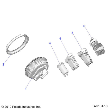 Polaris RZR Hazard Switch, Sealed, Genuine OEM Part 4013393, Qty 1