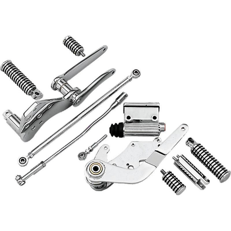 Bikers Choice 58-86 FL FX 86-99 Softail Chrome Custom Forward Controls 3/4 Inch Master Cylinder