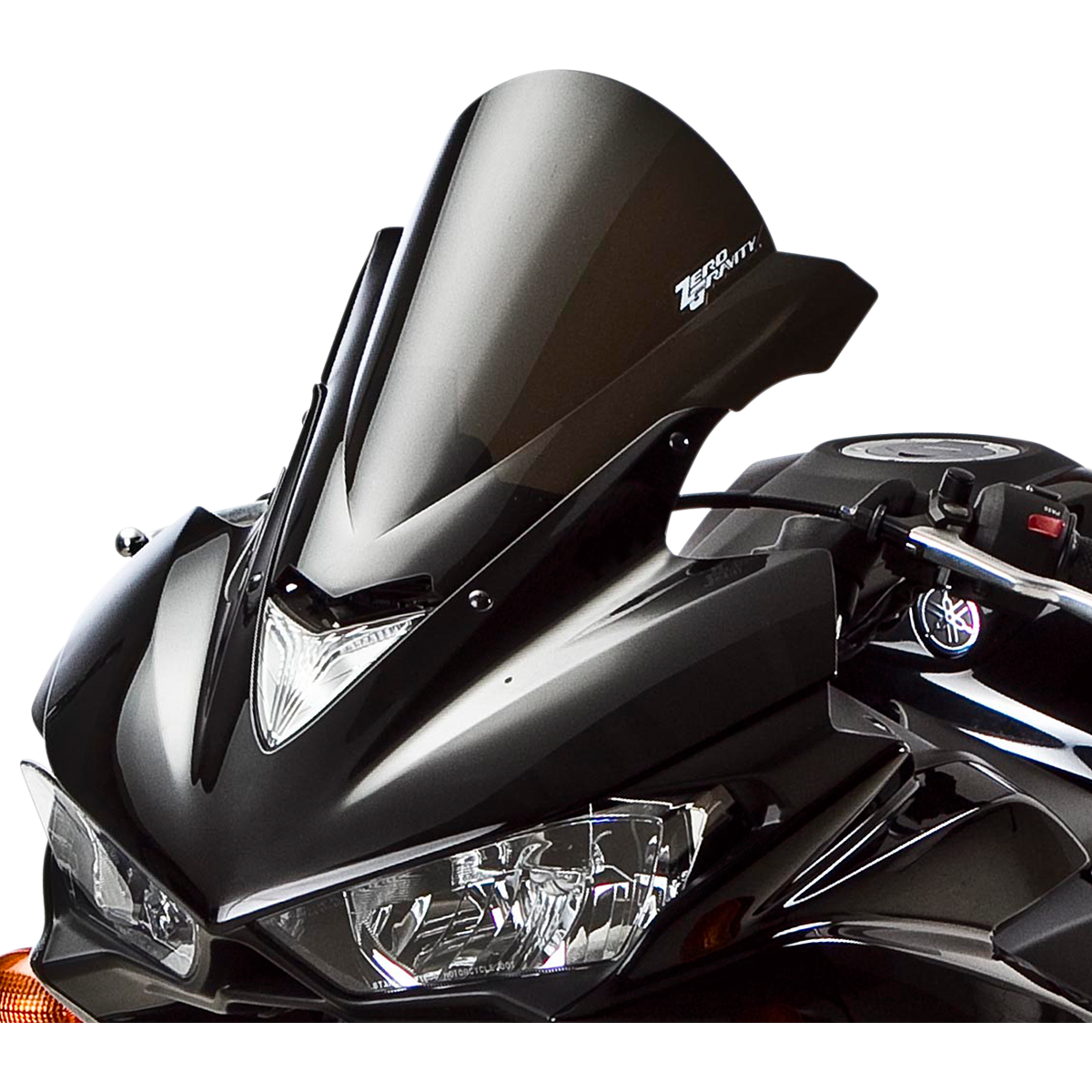ZERO GRAVITY Double Bubble Windscreen - Dark Smoke - YZF-R3 16-553-19