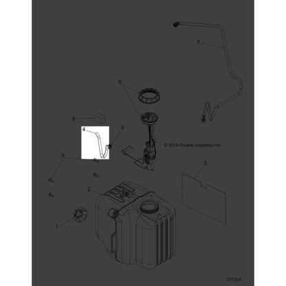 Polaris Ranger Fuel Line, 26 cm, Genuine OEM Part 8450040-26, Qty 1