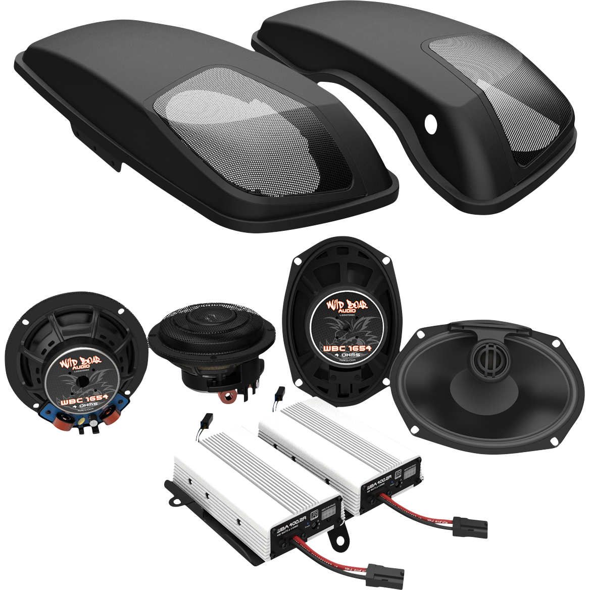 WILD BOAR AUDIO Speaker/Amplifier Lid Kit - FLHT WBA 800.4SG KIT