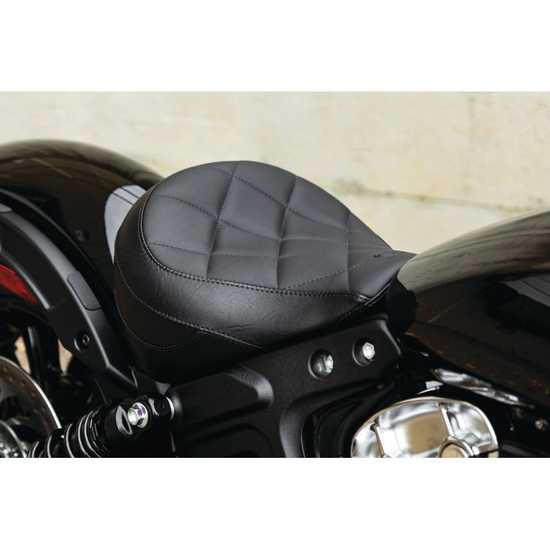 
                      
                        Mustang 18-21 Indian Scout Bobber Standard Touring Solo Seat Diamond Stitch - Black
                      
                    