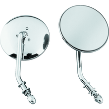 Bikers Choice 65-Up Chrome 4 Inch Round Short Stem Mirror Left Custom