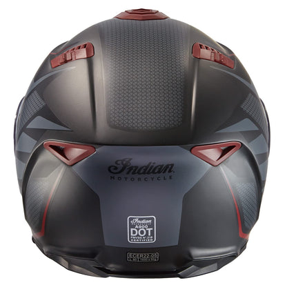 Indian Motorcycle Full Face Modular Helmet with Flip Up Dual Sunvisor for Adults, Matte Black, Bluetooth Compatible, Quick Release Strap, DOT Approved Helmet, for Men and Women, M - 286089503