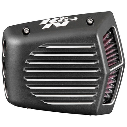 K&N Street Metal Intake System for 01-16 Harley-Davidson Softail/Dyna - Shaker Black
