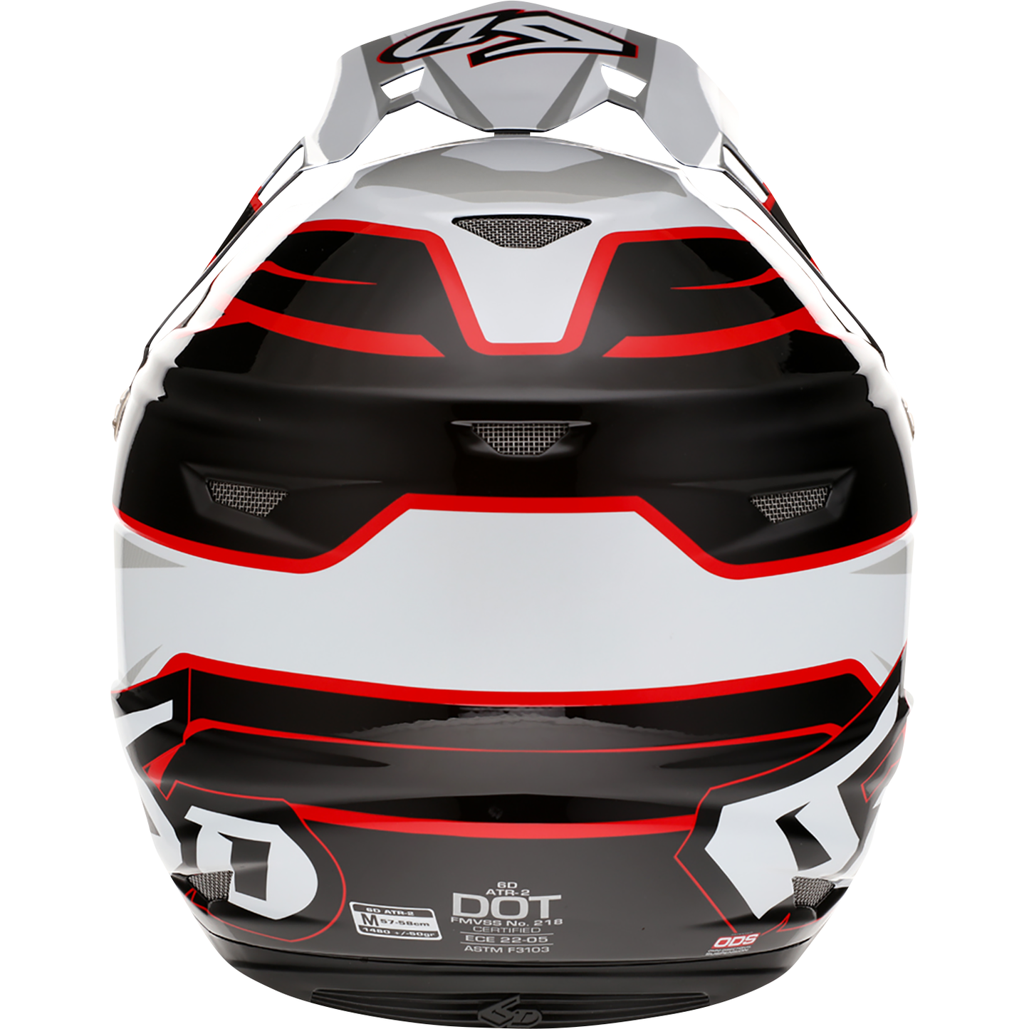 6D HELMETS ATR-2 Helmet - Phase - White/Red - XS 12-2834