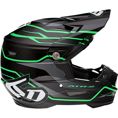6D HELMETS ATR-2 Helmet - Phase - Black/Green - 2XL 12-2849