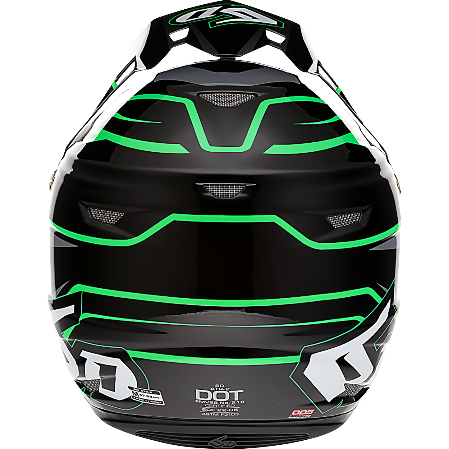 6D HELMETS ATR-2 Helmet - Phase - Black/Green - 2XL 12-2849