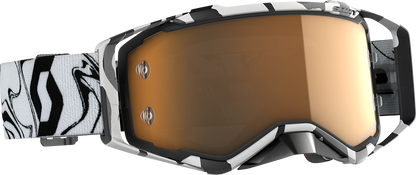 SCOTT Prospect Amplifier Goggle - Marble Black/White - Gold Chrome Works Lens 285536-7082324