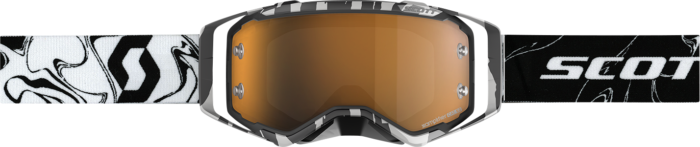 SCOTT Prospect Amplifier Goggle - Marble Black/White - Gold Chrome Works Lens 285536-7082324