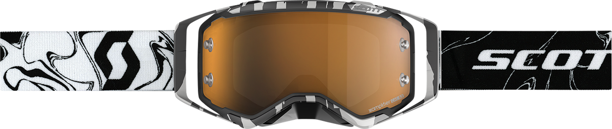 SCOTT Prospect Amplifier Goggle - Marble Black/White - Gold Chrome Works Lens 285536-7082324
