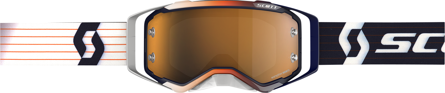 SCOTT Prospect Amplifier Goggle - Blue/White - Gold Chrome Works Lens 285536-1006324