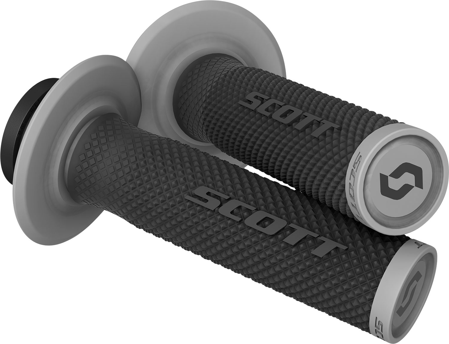 SCOTT SX II Lock-On Grip and Cam Set - Black/Gray 292452-1001222
