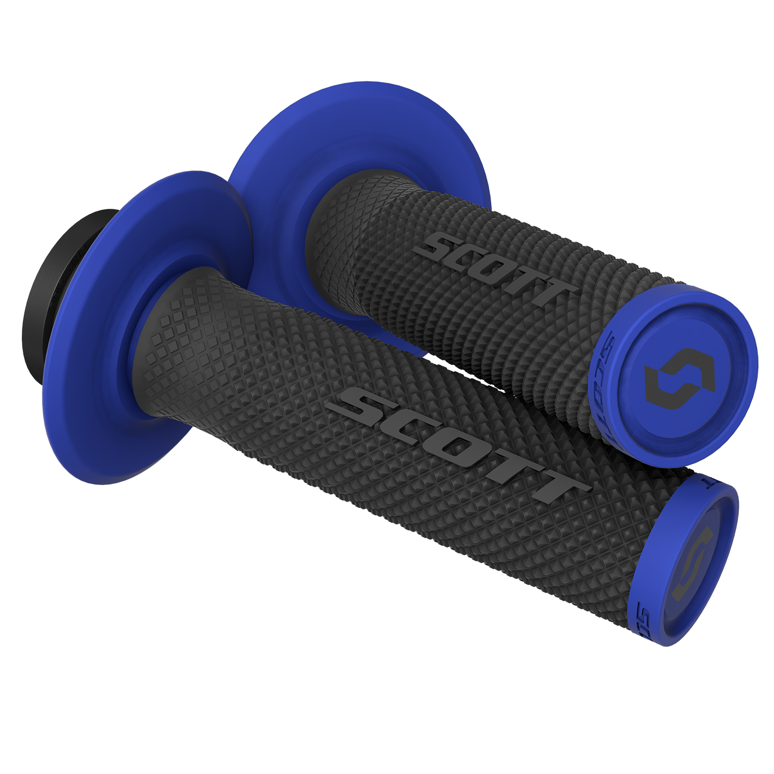 SCOTT SX II Lock-On Grip and Cam Set - Black/Blue 292452-1004222