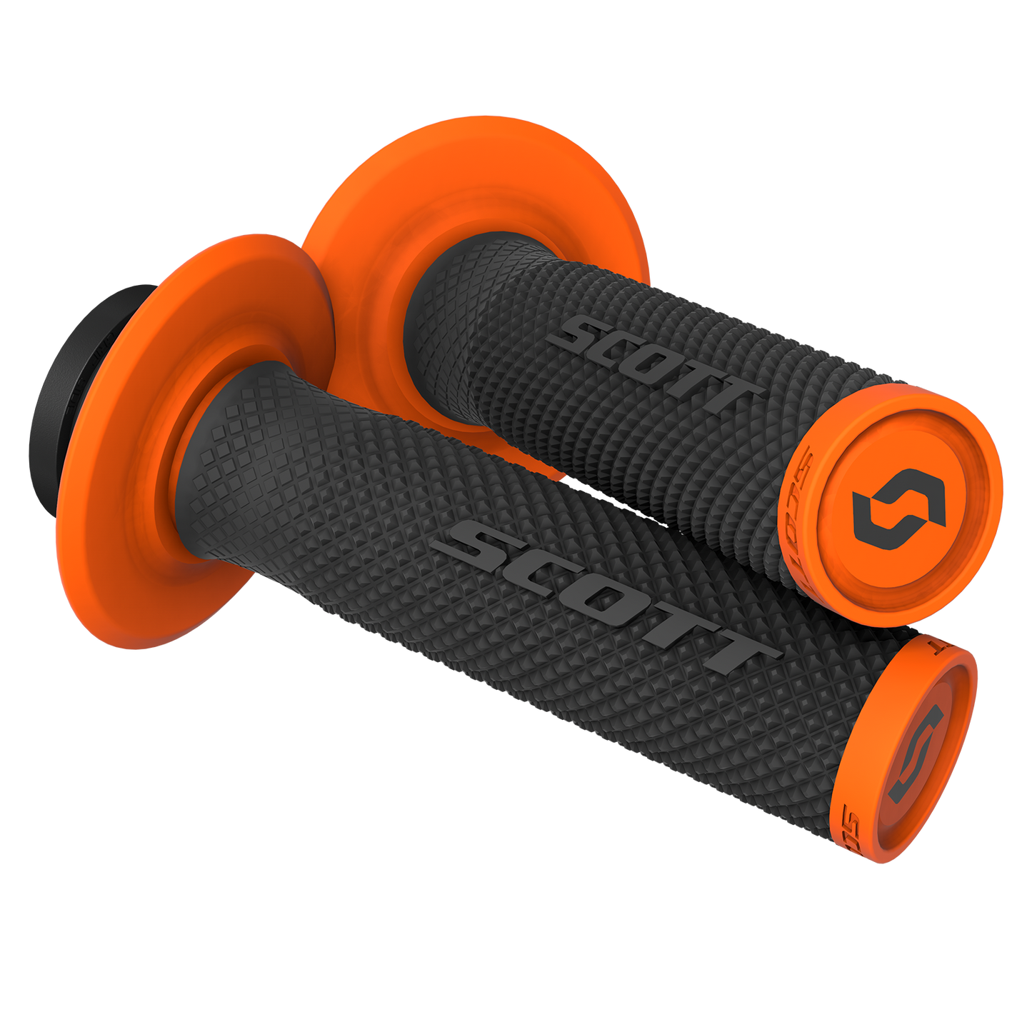 SCOTT SX II Lock-On Grip and Cam Set - Black/Orange 292452-1009222