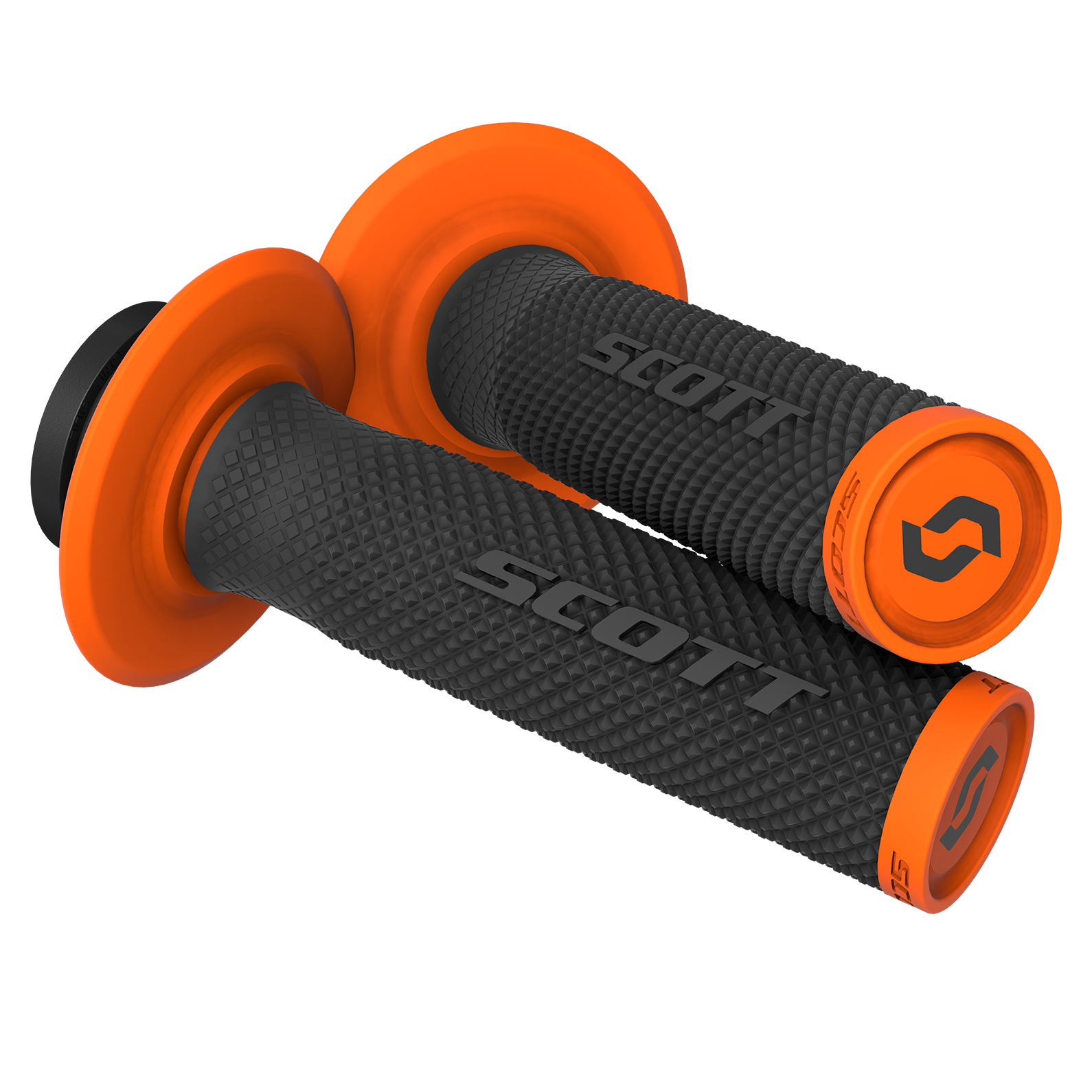SCOTT SX II Lock-On Grip and Cam Set - Black/Orange 292452-1009222