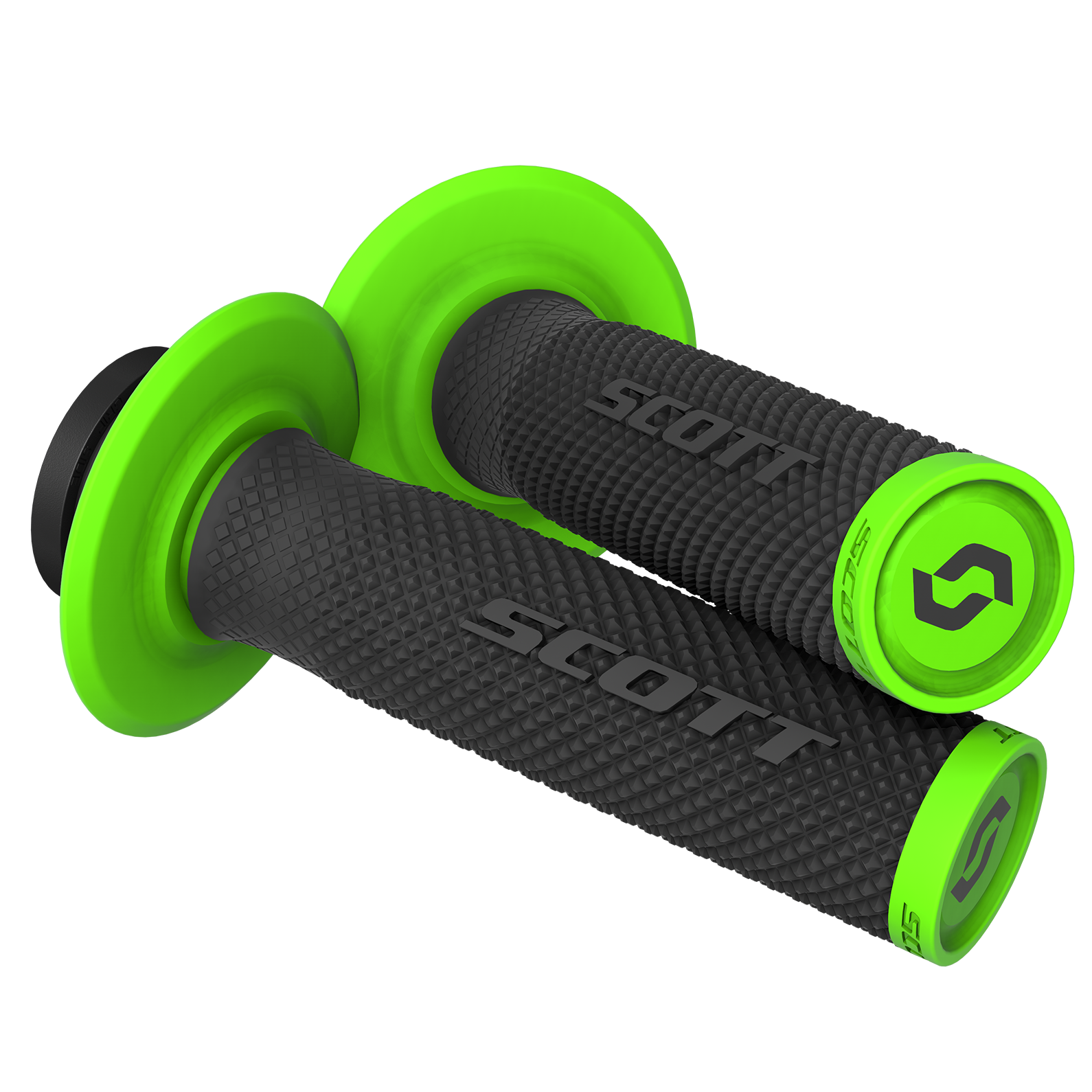 SCOTT SX II Lock-On Grip and Cam Set - Black/Green 292452-1043222