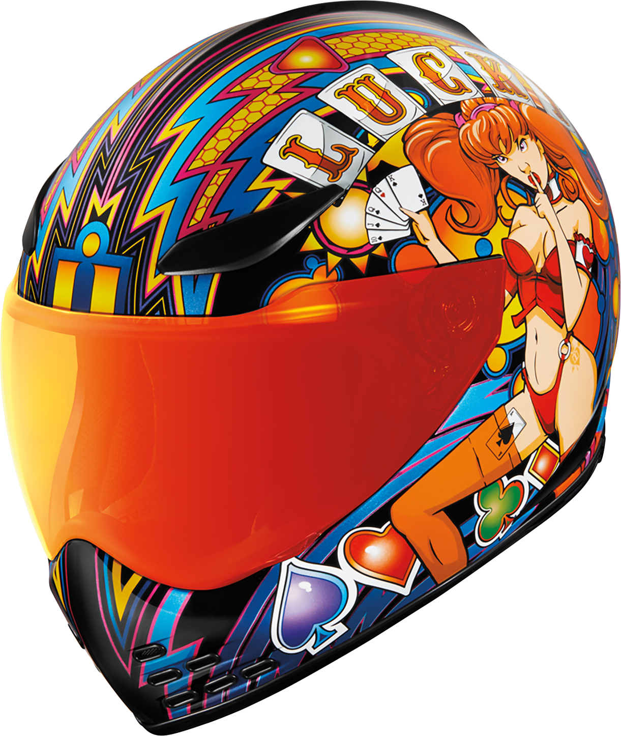ICON Domain* Helmet - Lucky Lid 4 - Red - Medium 0101-14953