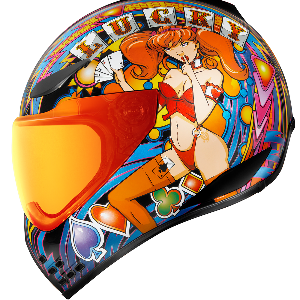 ICON Domain* Helmet - Lucky Lid 4 - Red - 2XL 0101-14956
