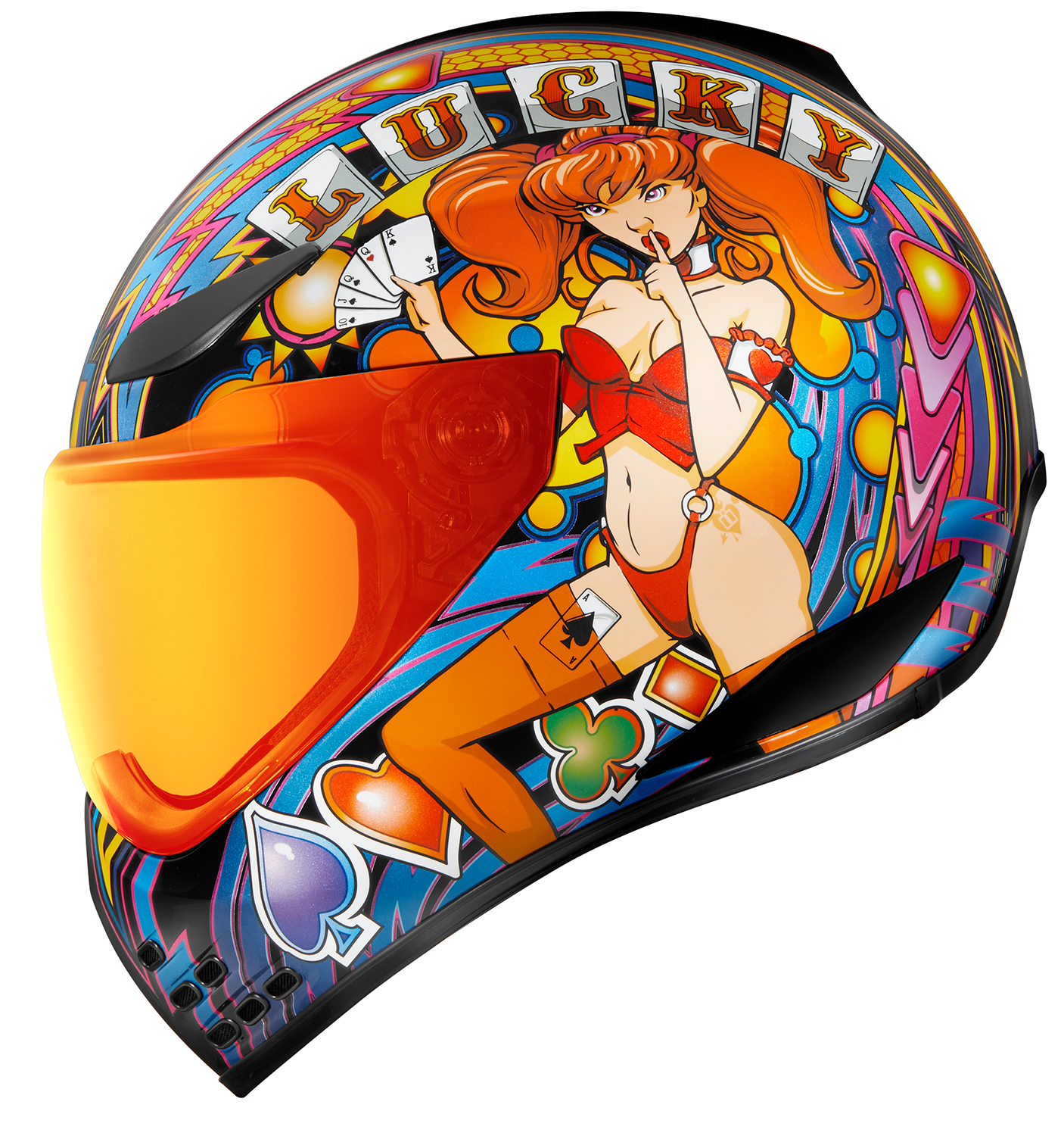 ICON Domain* Helmet - Lucky Lid 4 - Red - Medium 0101-14953
