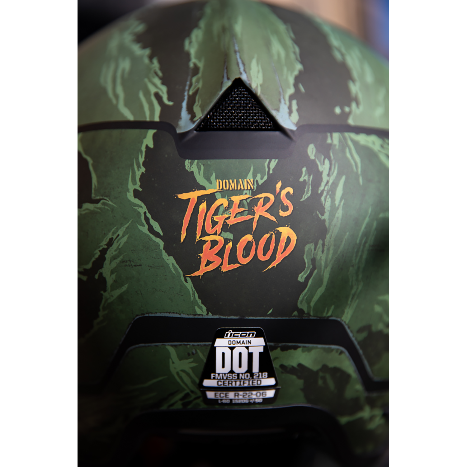 ICON Domain* Helmet - Tiger's Blood - Green - Large 0101-14926