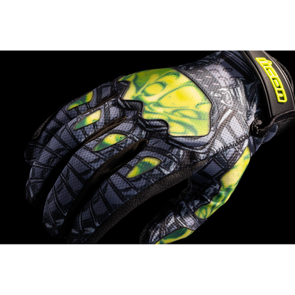 ICON Hooligan Outbreak* Gloves - Green - Small 3301-4653