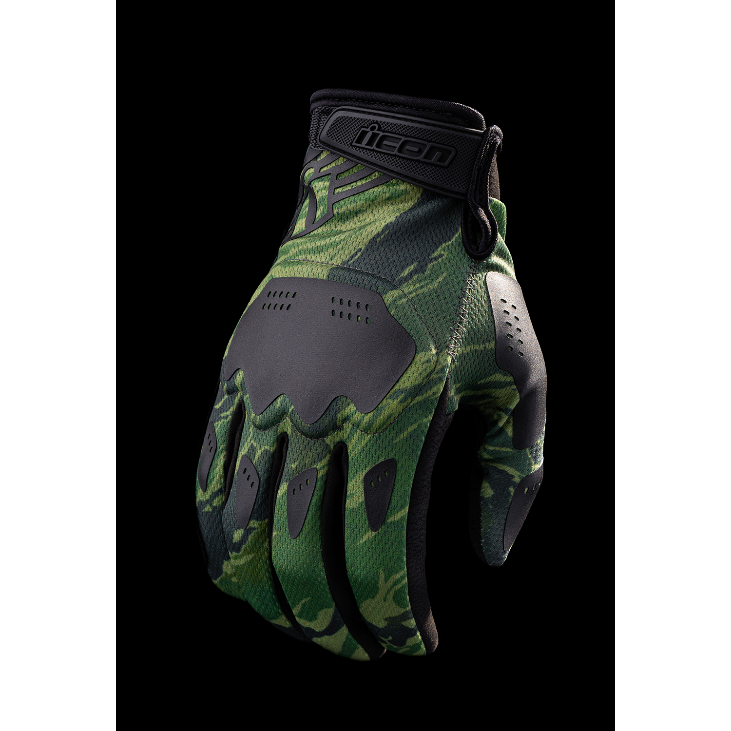 ICON Hooligan* Tiger's Blood Gloves - Green - Small 3301-4623