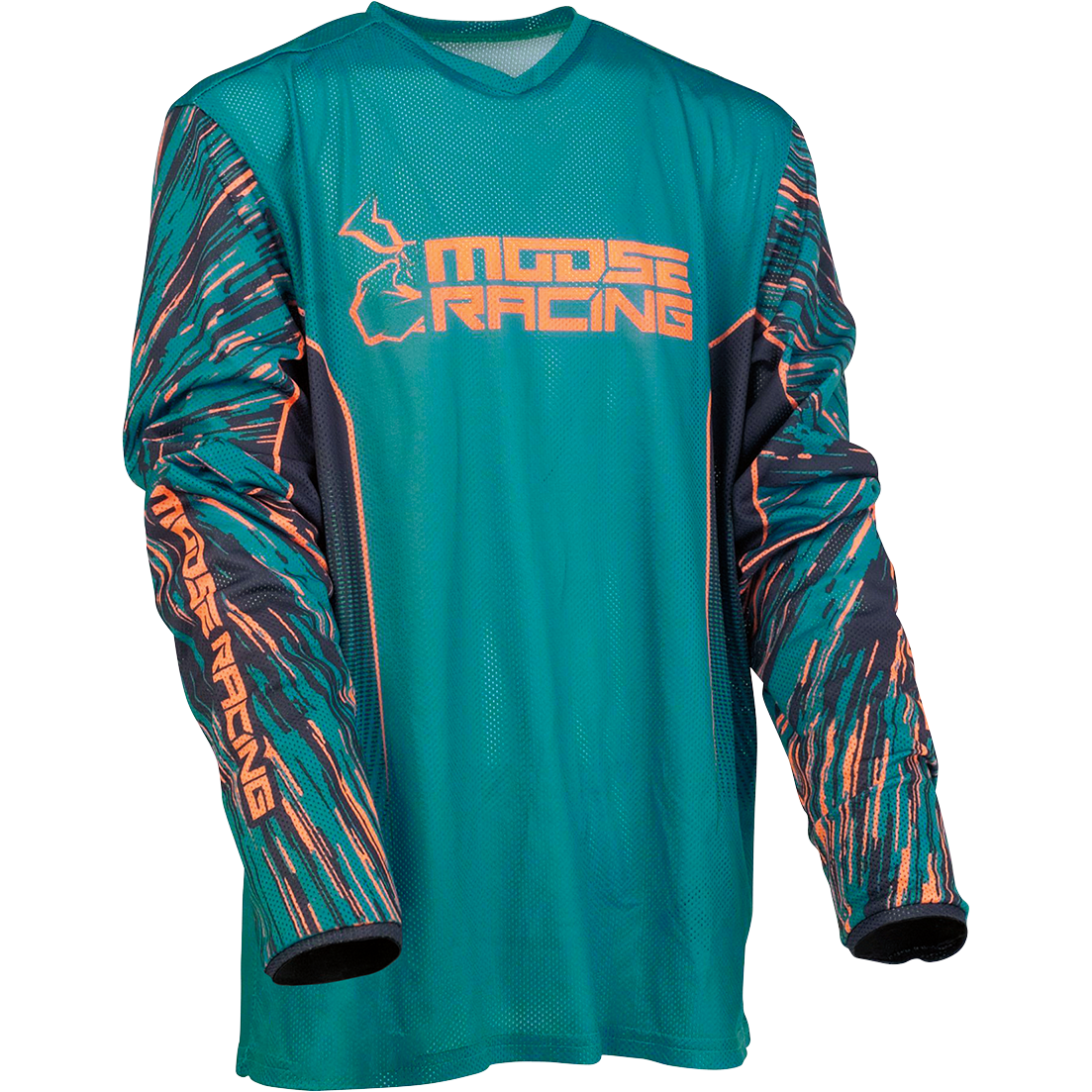 MOOSE OFFROAD Youth Agroid Vented Jersey - Blue/Orange - Large 2912-2332