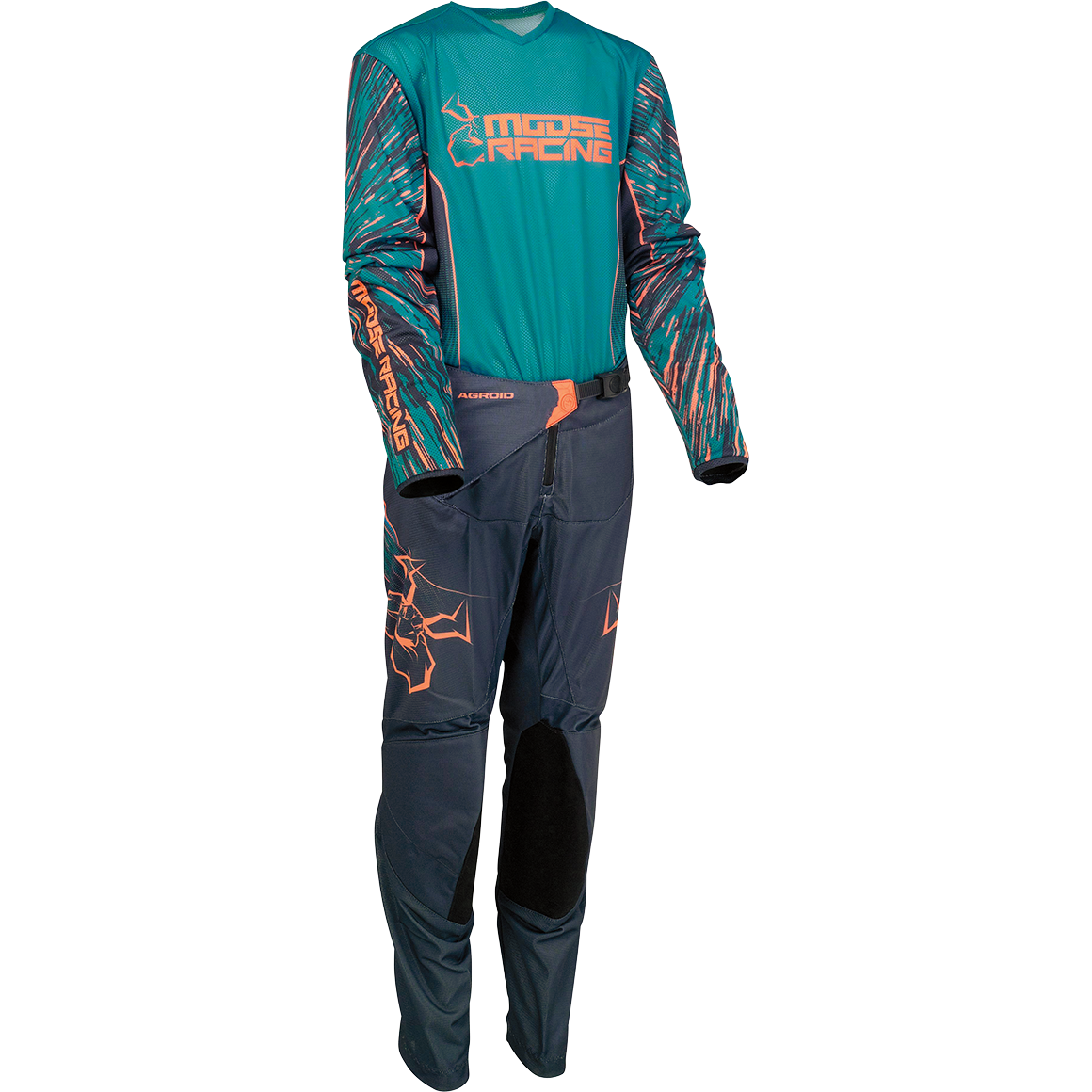 MOOSE OFFROAD Youth Agroid Vented Jersey - Blue/Orange - Large 2912-2332