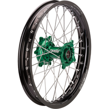MOOSE OFFROAD Wheel Assembly - SX-1 - Complete - Rear - Black Wheel/Green Hub - 18x2.15 - Kawasaki KX KR-21518BKGN