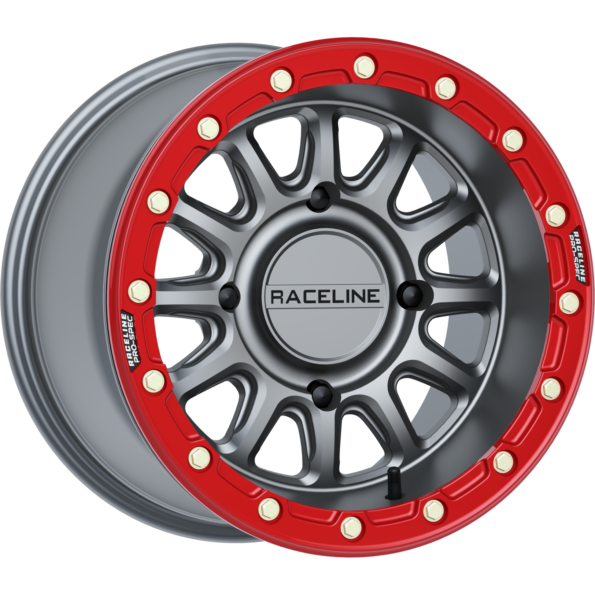 Alpha Wheel 4/156 Gunmetal/Red 15x7 (+10mm)