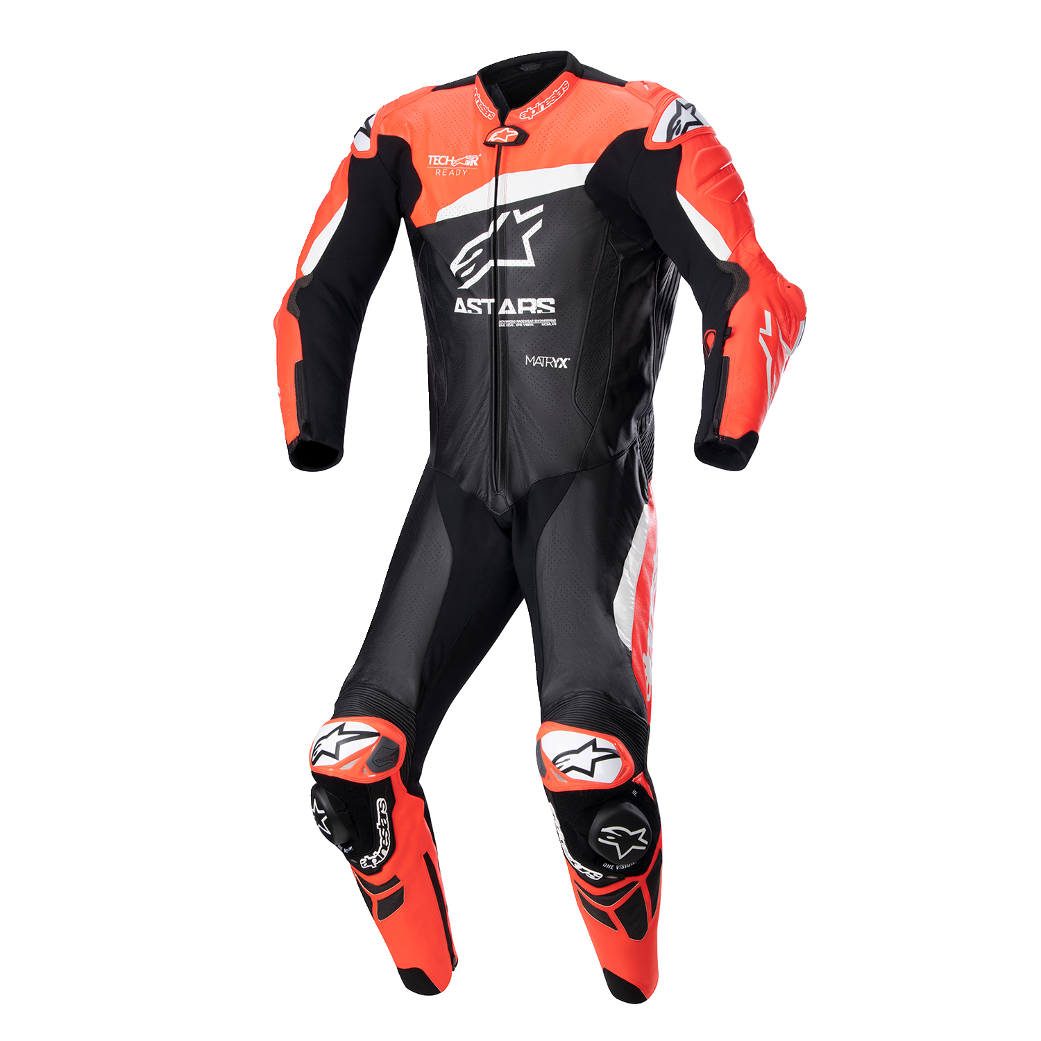 ALPINESTARS GP Plus v4 Leather Suit - Black/Red Fluo/White - US 46 / EU 56 3150523132156