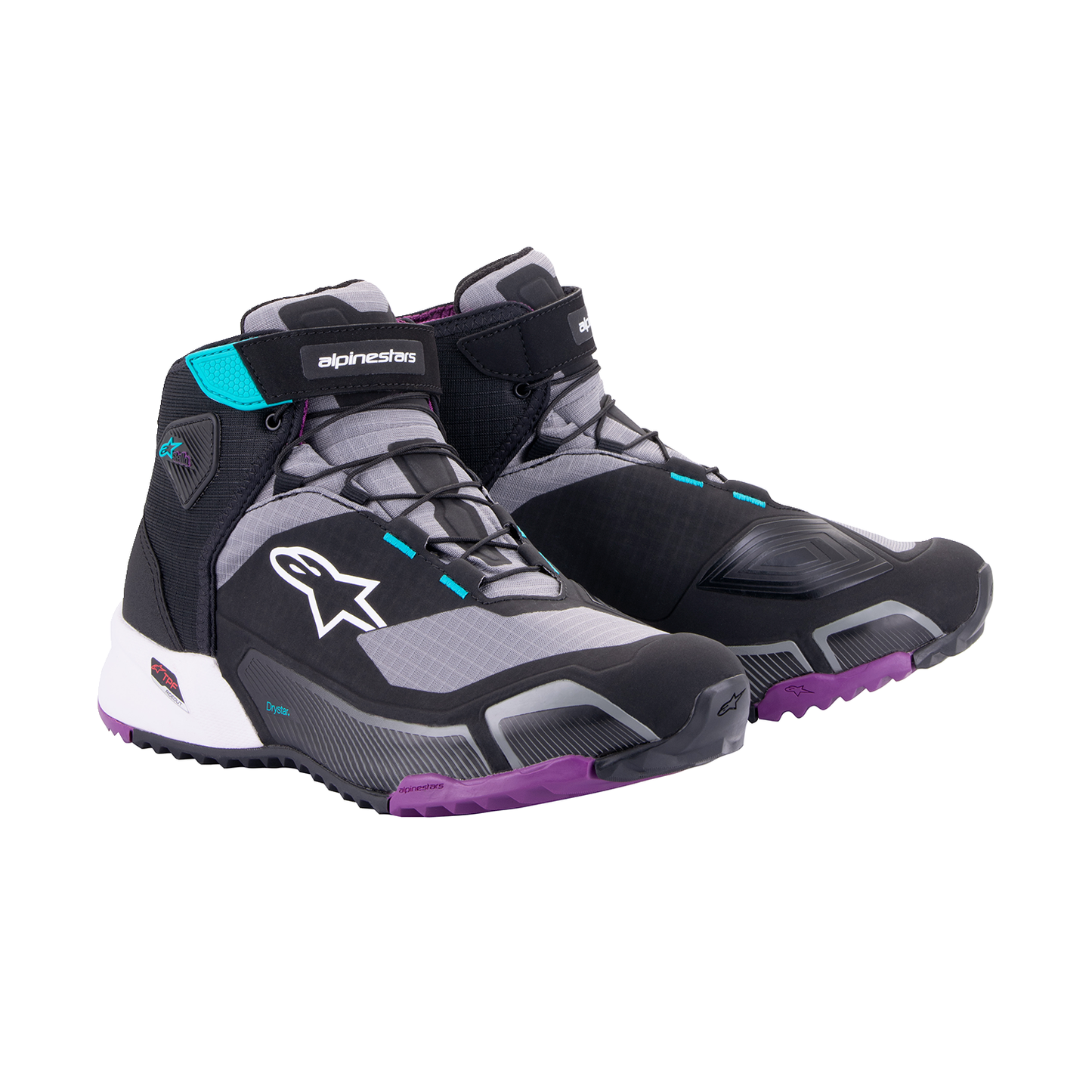 ALPINESTARS Stella CR-X Drystar? Shoes - Black/Gray/Teal/Purple - US 11 2611523137011