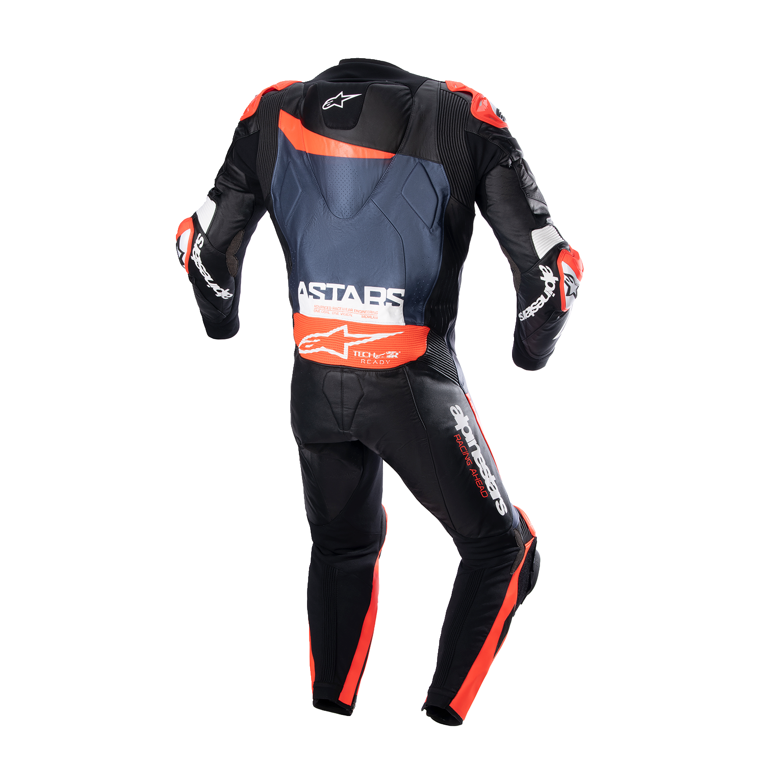 ALPINESTARS GP Plus v4 Leather Suit - Black/Red Fluo/Dark Blue - US 38 / EU 48 3150523135748
