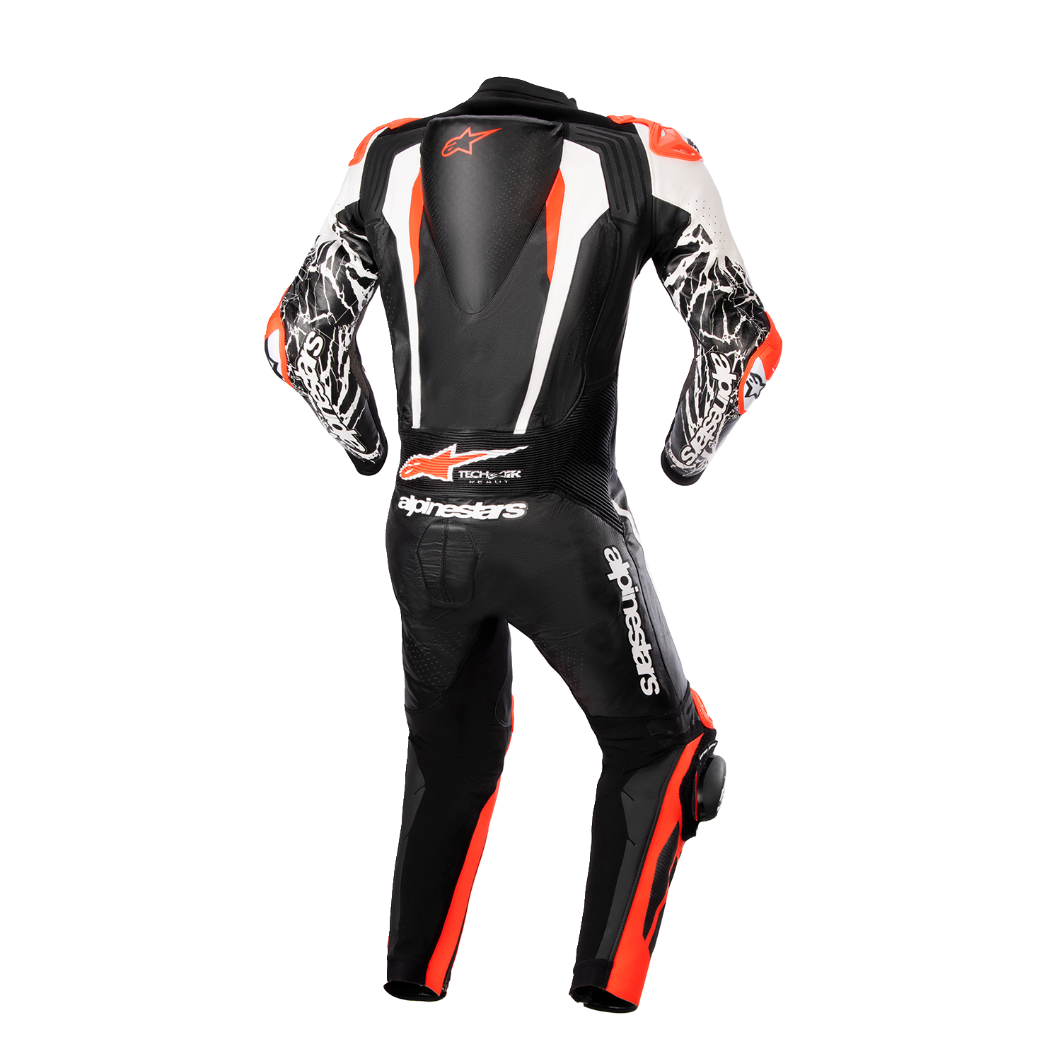 ALPINESTARS Racing Absolute v2 1-Piece Leather Suit - Black/White/Red Fluo - US 44 / EU 54 3156323123154