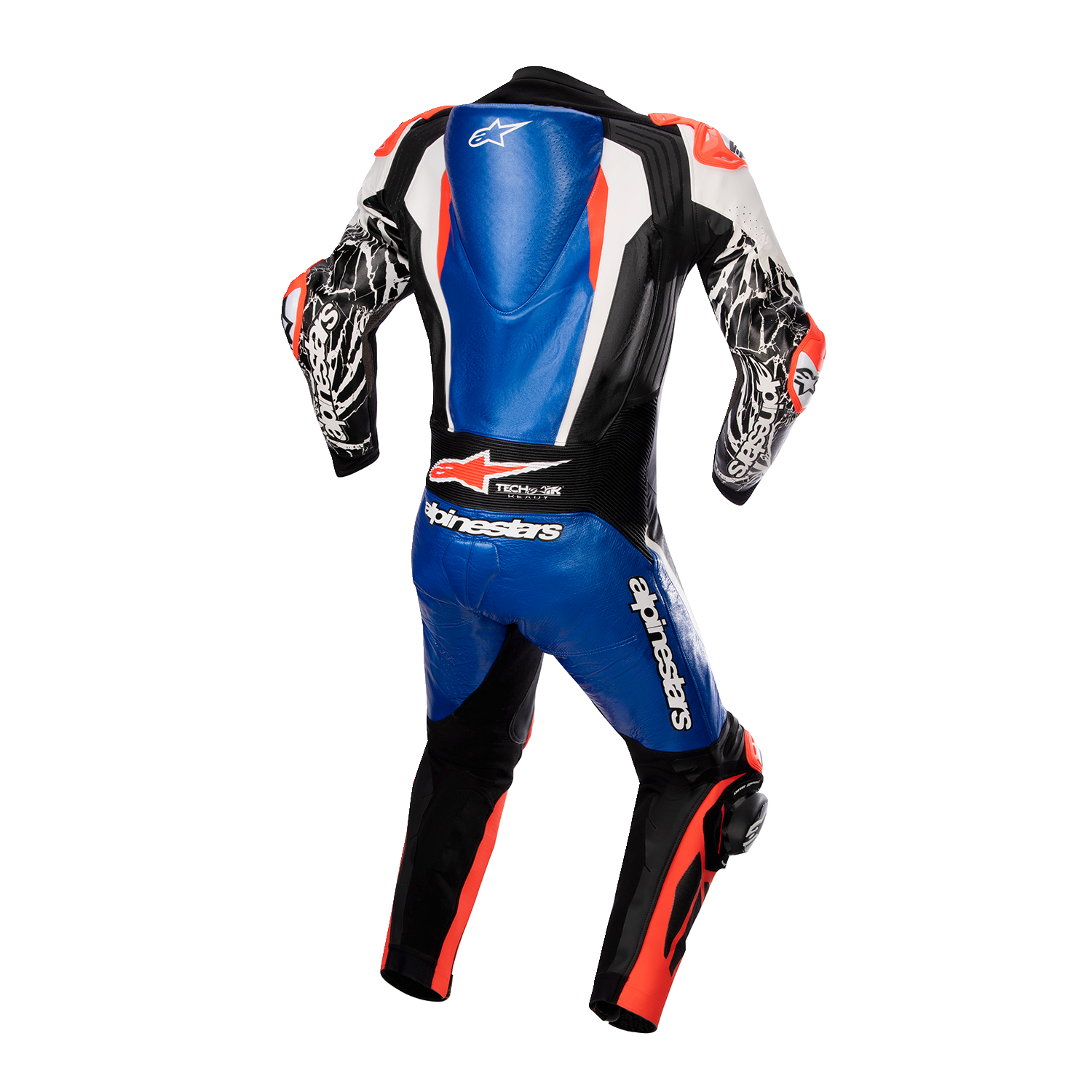ALPINESTARS Racing Absolute v2 1-Piece Leather Suit - Metallic Blue/Black/White/Red Fluo - US 48 / EU 58 3156323718358