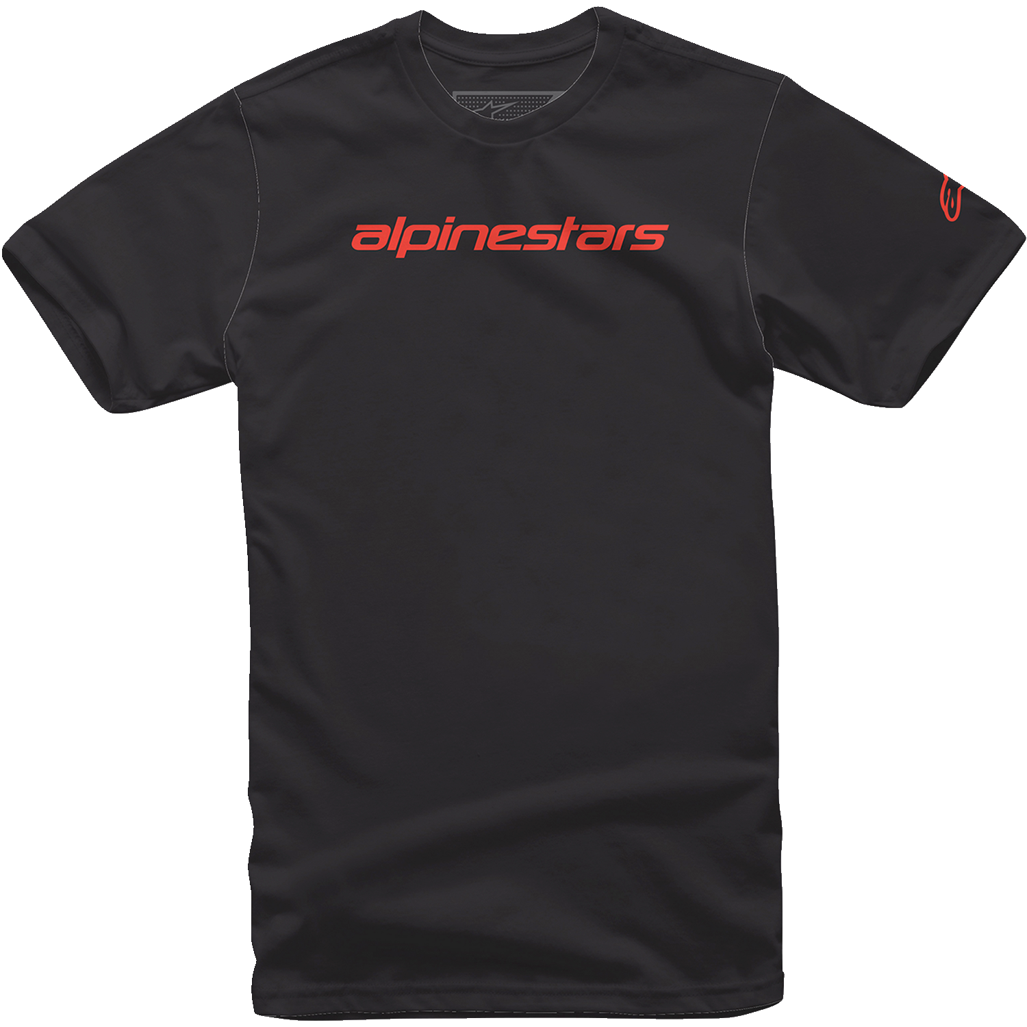 ALPINESTARS Linear Wordmark T-Shirt - Black/Warm Red - Large 1212720201523L